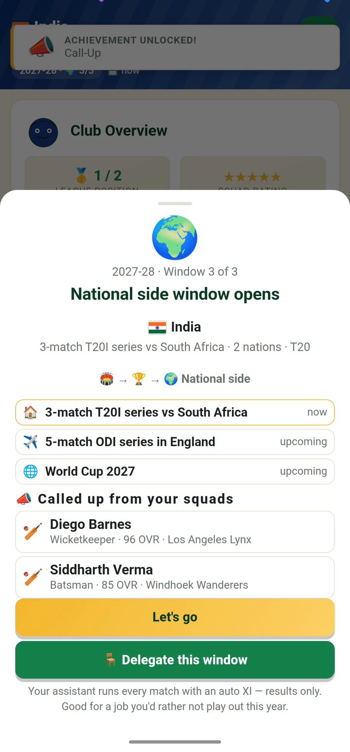 National call-ups